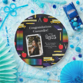 Afstuderen leerkrachten Onderwijs Chalkboard Portr Papieren Bordje (Feest)