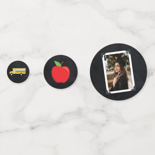 Afstuderen leerlingenonderricht in Chalkboard Confetti (Achterkanten)