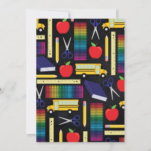 Afstuderen leerlingenonderricht in Chalkboard Kaart (Achterkant)