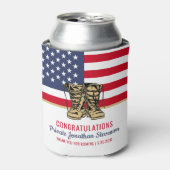 Afstuderen Leger Boot Camp Patriottisch Blikjeskoeler (Blikje Voorkant)