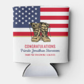 Afstuderen Leger Boot Camp Patriottisch Blikjeskoeler (Voorkant)