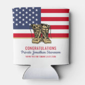 Afstuderen Leger Boot Camp Patriottisch Blikjeskoeler (Achterkant)