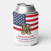 Afstuderen Leger Boot Camp Patriottisch Blikjeskoeler (Blikje Achterkant)