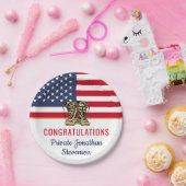 Afstuderen Leger Boot Camp Patriottisch Papieren Bordje (Feest)