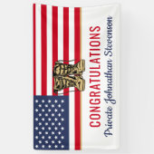 Afstuderen Leger Boot Camp Patriottisch Spandoek (Verticaal)