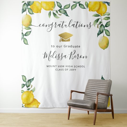 Afstuderen Lemons Foto achtergrond foto foto foto Wandkleed (In situ)