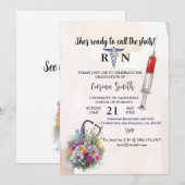 Afstuderen Lente wilde bloem Kaart (Voorkant / Achterkant)