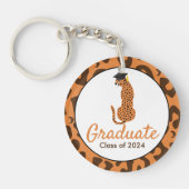 Afstuderen Leopard Acryl Sleutelhanger (Voorkant)