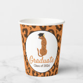 Afstuderen Leopard Paper cup Papieren Bekers (Achterkant)