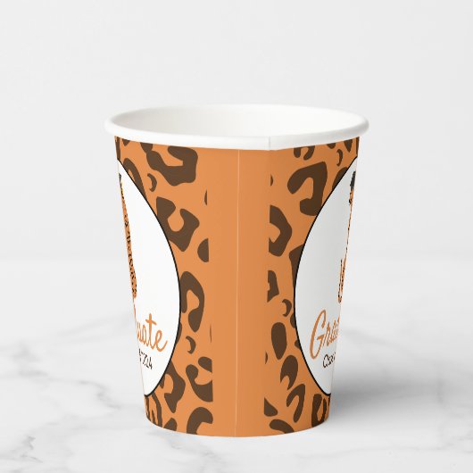 Afstuderen Leopard Paper cup Papieren Bekers (Rechts)
