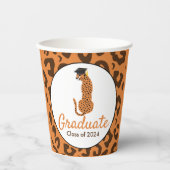 Afstuderen Leopard Paper cup Papieren Bekers (Voorkant)