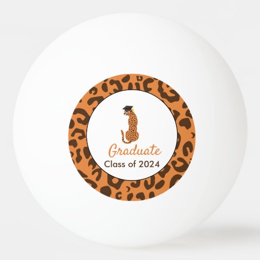 Afstuderen Leopard Ping Pong Ball (Achterkant)