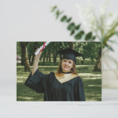 Afstuderen Lettertype schrijfmachine & handtekenin Bedankkaart (Staand voorkant)