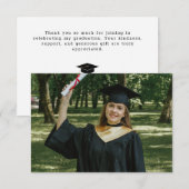 Afstuderen Lettertype schrijfmachine & handtekenin Bedankkaart (Voorkant / Achterkant)