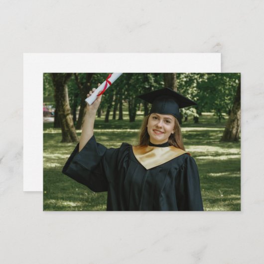 Afstuderen Lettertype schrijfmachine & handtekenin Bedankkaart (Voorkant / Achterkant)