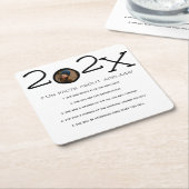 Afstuderen Leuke Feiten Aangepaste Foto Kartonnen Onderzetters (Schuin)