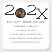 Afstuderen Leuke Feiten Aangepaste Foto Kartonnen Onderzetters (Voorkant)