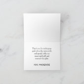 Afstuderen Lichtblauw Script | Robin Egg Brush Bedankkaart (Binnen)