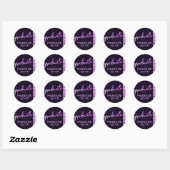Afstuderen Lichtblauw Script | Robin Egg Brush Ronde Sticker (Vel)