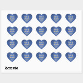 Afstuderen Liefde & Bedankt Geborsteld Blauw & Gou Hart Sticker (Vel)