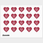 Afstuderen Liefde & Bedankt Rood & Wit Eenvoudig S Hart Sticker (Vel)