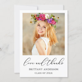 Afstuderen Liefde en Bedankt Calligrafie inkt