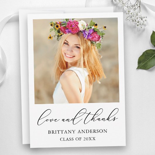 Afstuderen Liefde en Bedankt Calligrafie inkt