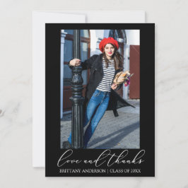 Afstuderen Liefde en Bedankt Calligrafie Inkt Foto