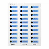 Afstuderen Light Blue Return-adreslabels Etiket (Full Sheet)