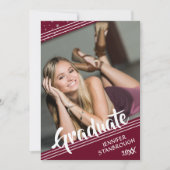 Afstuderen, lijnen en sterren | bewerkbare kleur | kaart (Voorkant)