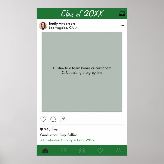 Afstuderen Lijst Prop Foto Booth Poster (Voorkant)