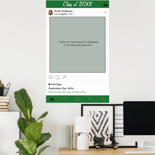 Afstuderen Lijst Prop Foto Booth Poster (Thuiskantoor)