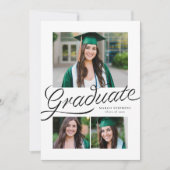Afstuderen lint script drie foto afstuderen aankondiging (Voorkant)
