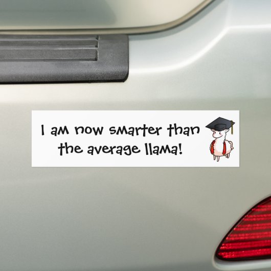 Afstuderen Llama Bumpersticker (Op auto)