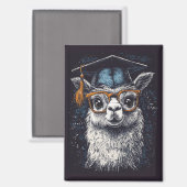 Afstuderen Llama Illustratie Magneet (Voorkant / Achterkant)