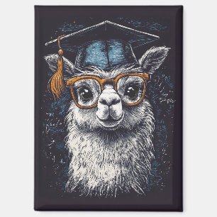 Afstuderen Llama Illustratie Magneet