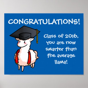 Afstuderen Llama Poster
