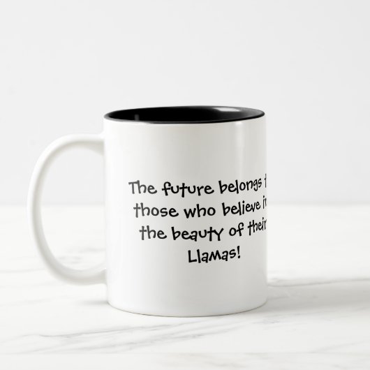 Afstuderen Llama Tweekleurige Koffiemok (Links)