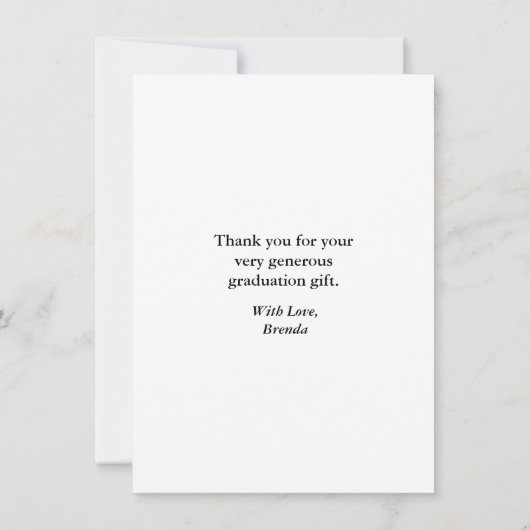 Afstuderen Love & Bedankt Black Script Photo (Achterkant)