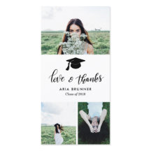 Afstuderen Love & Bedankt Three Photo Modern