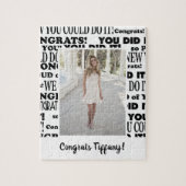 Afstuderen Lovely Congrats Foto Legpuzzel (Verticaal)