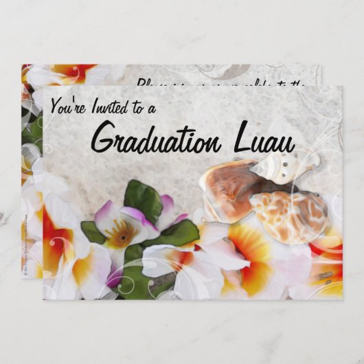 Afstuderen Luau Open House Kaart (Voorkant / Achterkant)