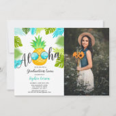Afstuderen Luau Party Invitation Pananapple Afstud Kaart (Voorkant)