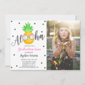 Afstuderen Luau Party Invitation Pananapple Afstud Kaart (Voorkant)
