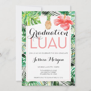 Afstuderen Luau Pineapple Tropische Uitnodiging