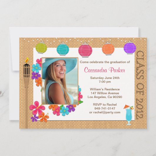 Afstuderen Luau SCROLL VOOR 2013 Kaart (Voorkant)