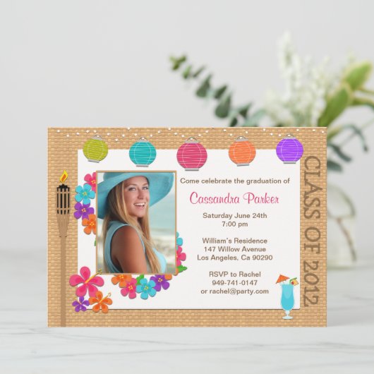 Afstuderen Luau SCROLL VOOR 2013 Kaart (Staand voorkant)