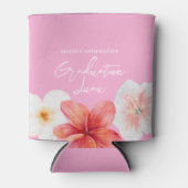 Afstuderen Luau Tropical Flower Paper Bord Blikjeskoeler (Voorkant)