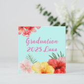 Afstuderen Luau Uitnodiging (Staand voorkant)