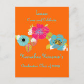 Afstuderen Luau Uitnodigingen/DIY achtergrond Uitnodiging Briefkaart (Voorkant)